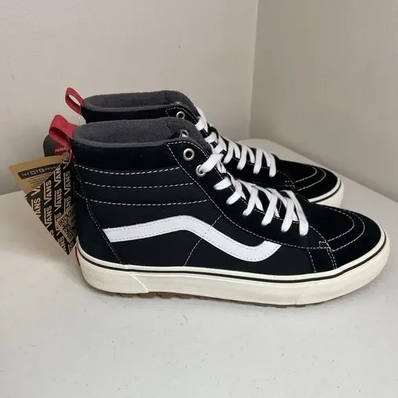 Vans MTE Men’s Size 10.5 Shoes Sk8 Hi Black White Boots New with Tags Cold Lined - Picture 7 of 10